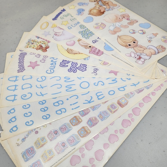 Precious Moments Baby Boy Scrapbooking Sticker Lot - Picture 1 of 5